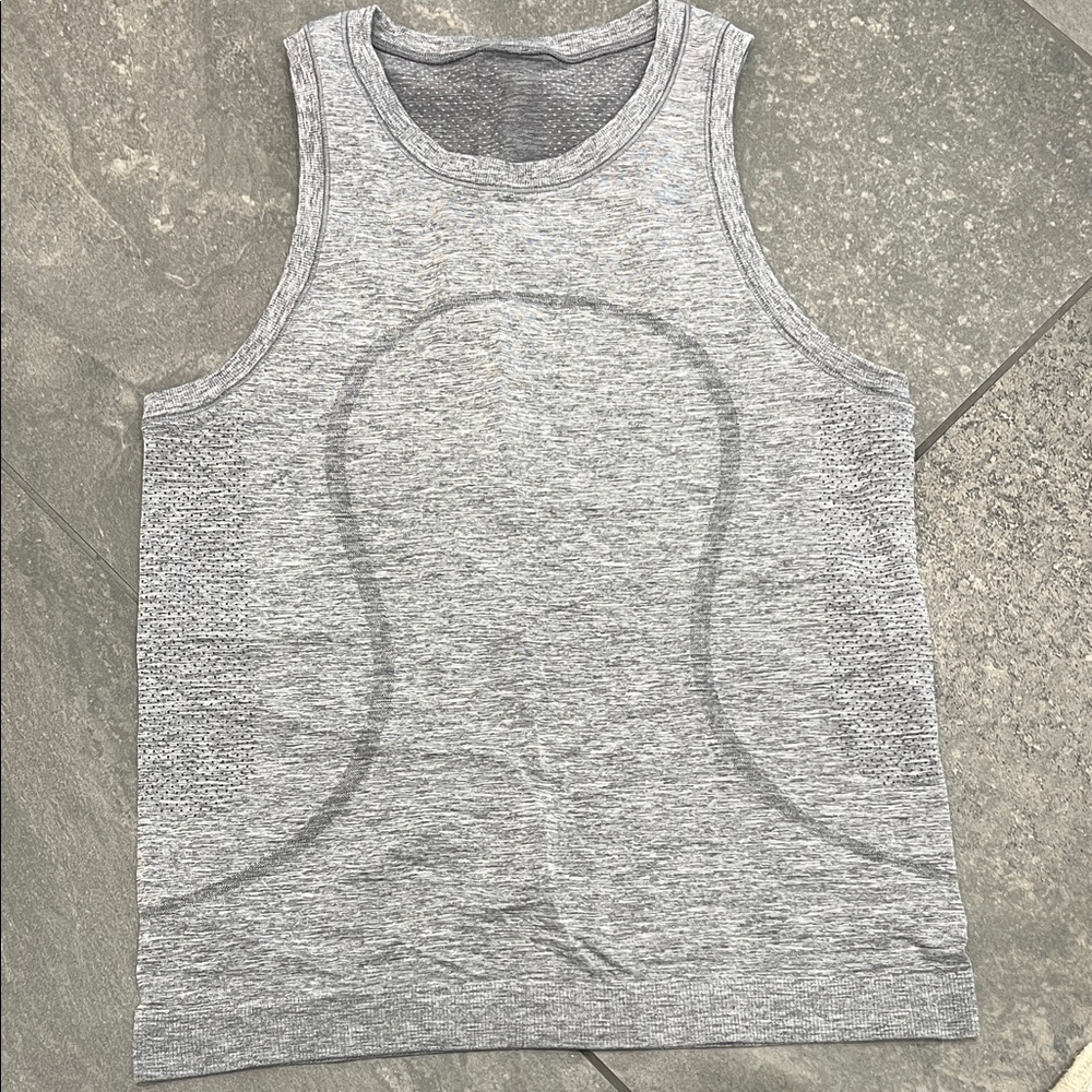 lululemon athletica Gray Heather Seamless Tank Top